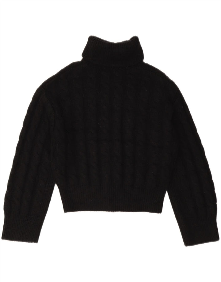 Cos Damski sweter oversize typu Crop Cardigan UK 10 Small Black Wełna
