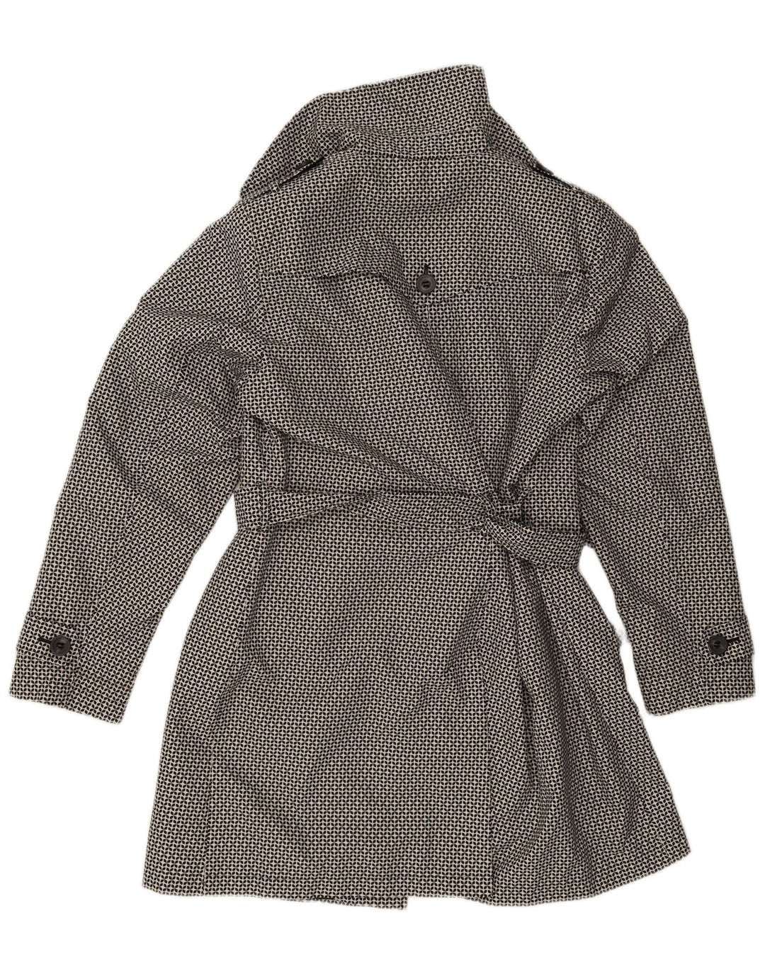 Marks & Spencer Damski trencz UK 18 XL, czarny, geometryczny poliester