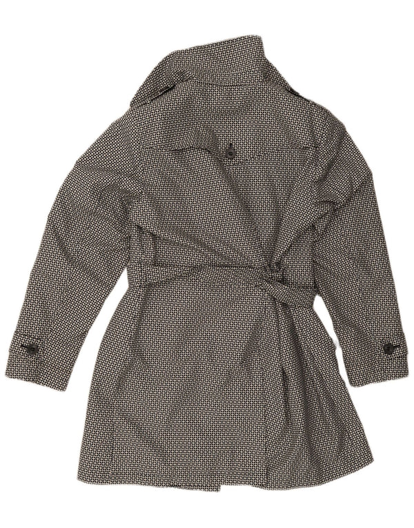 Marks & Spencer Damski trencz UK 18 XL, czarny, geometryczny poliester