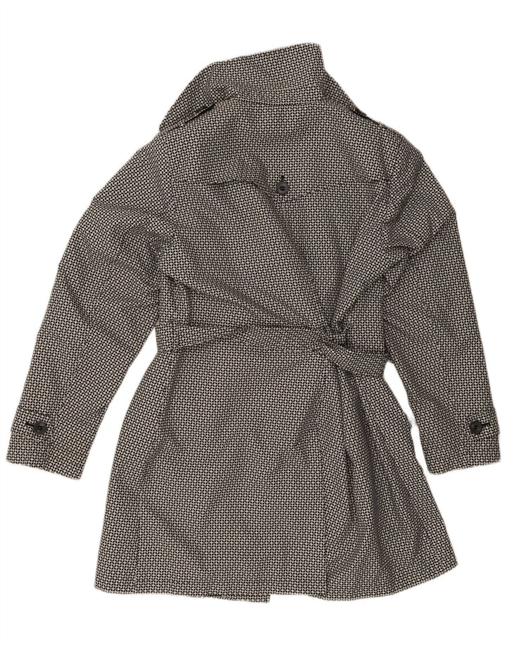 Marks & Spencer Damski trencz UK 18 XL, czarny, geometryczny poliester