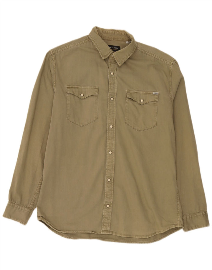 Męska koszula dżinsowa Jack & Jones XL, khaki