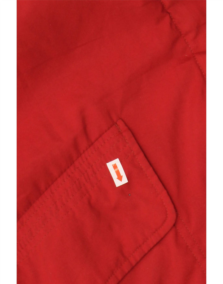 Vintage damska kurtka typu parka z kapturem, oversize IT 44, średnia czerwona