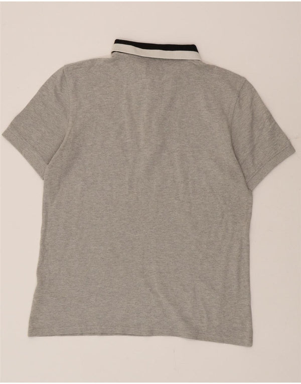 Męska koszulka polo Barbour, duża, szara, bawełniana w bloki kolorów