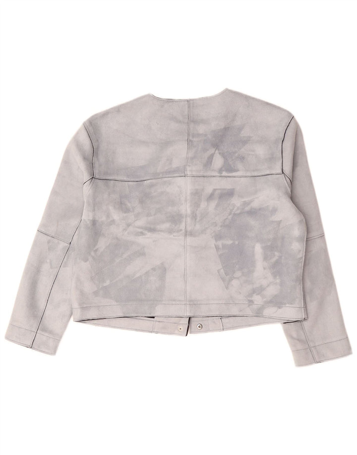 Damska kurtka bomberka oversize ZARA Crop UK 10, mała, szara, z poliestru