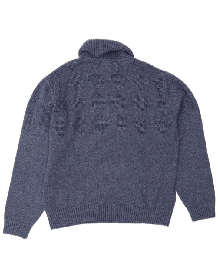 SIR RAPHAEL Damski sweter z golfem UK 20 2XL Granatowy, wełniany