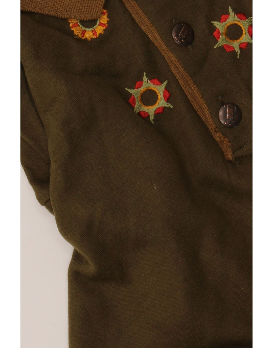 Męski sweter z golfem w stylu VINTAGE, duży akryl w kolorze khaki