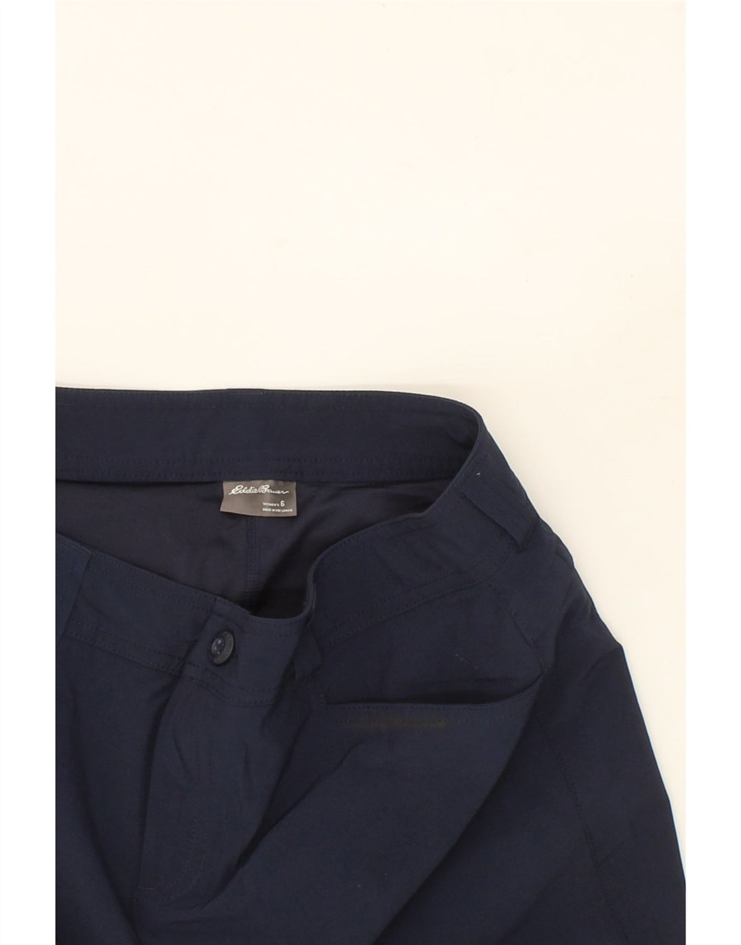 EDDIE BAUER Womens Mini Skirt US 6 Medium W30  Navy Blue Polyester Vintage Eddie Bauer and Second-Hand Eddie Bauer from Messina Hembry 