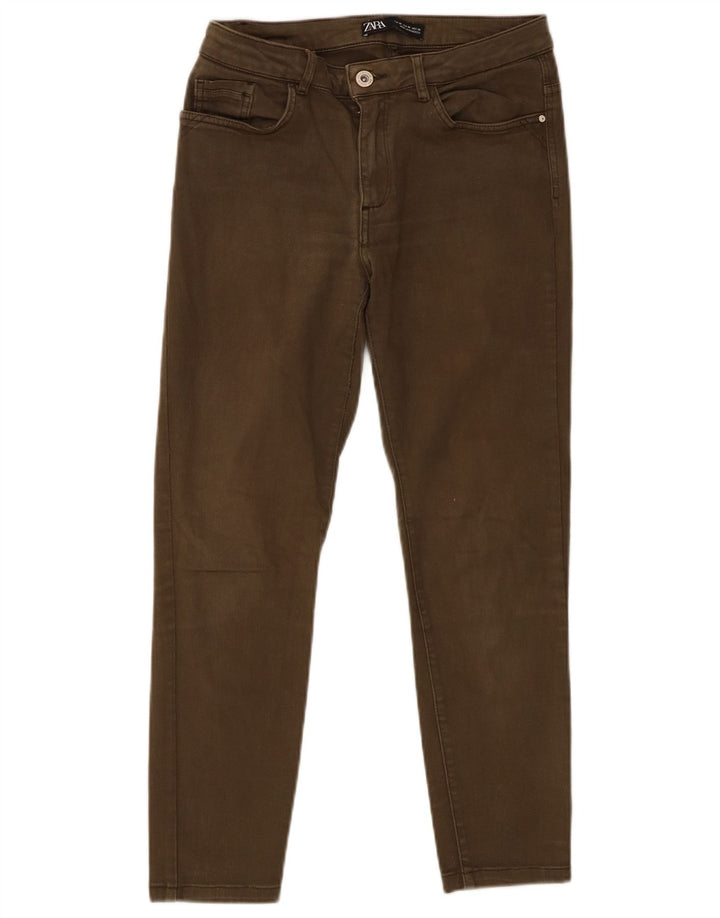 Krótkie jeansy damskie Zara EU 38 Small W28 L24 Khaki
