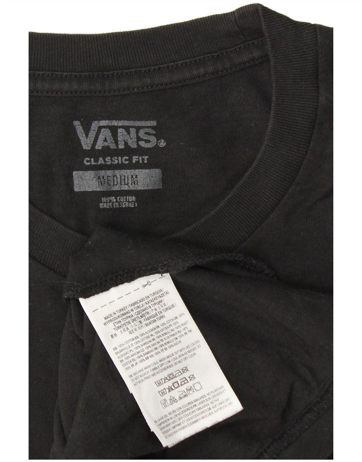 Męski T-shirt Vans o klasycznym kroju z grafiką, średni czarny, bawełniany