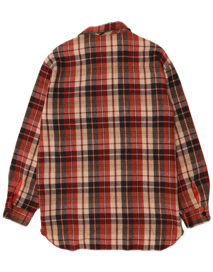 Damska koszula wierzchnia Benetton Oversize UK 18 XL, poliester w czerwoną kratkę