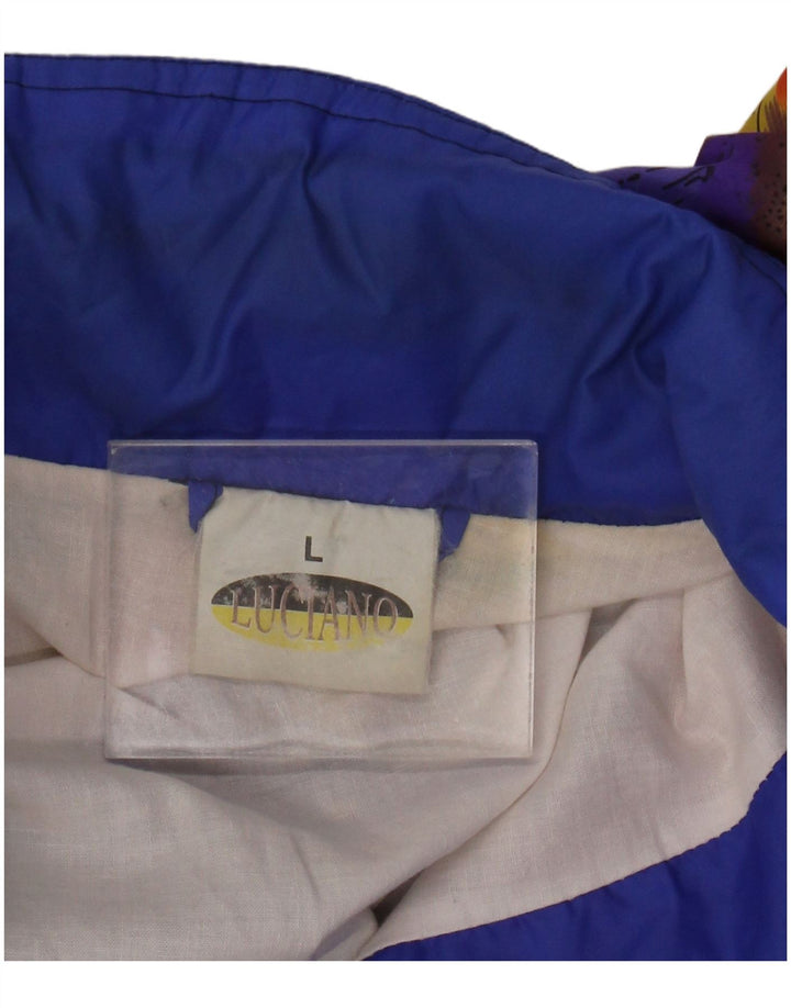 Męska kurtka Anorak VINTAGE o luźnym kroju UK 40, duża, wielokolorowa