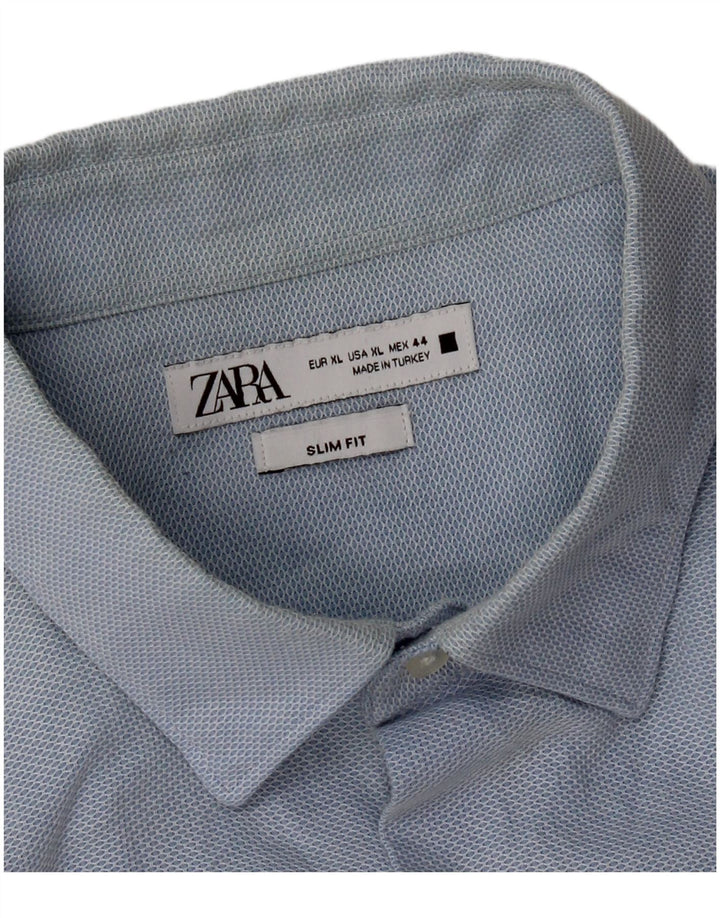 Koszula męska Zara Slim Fit XL niebieska