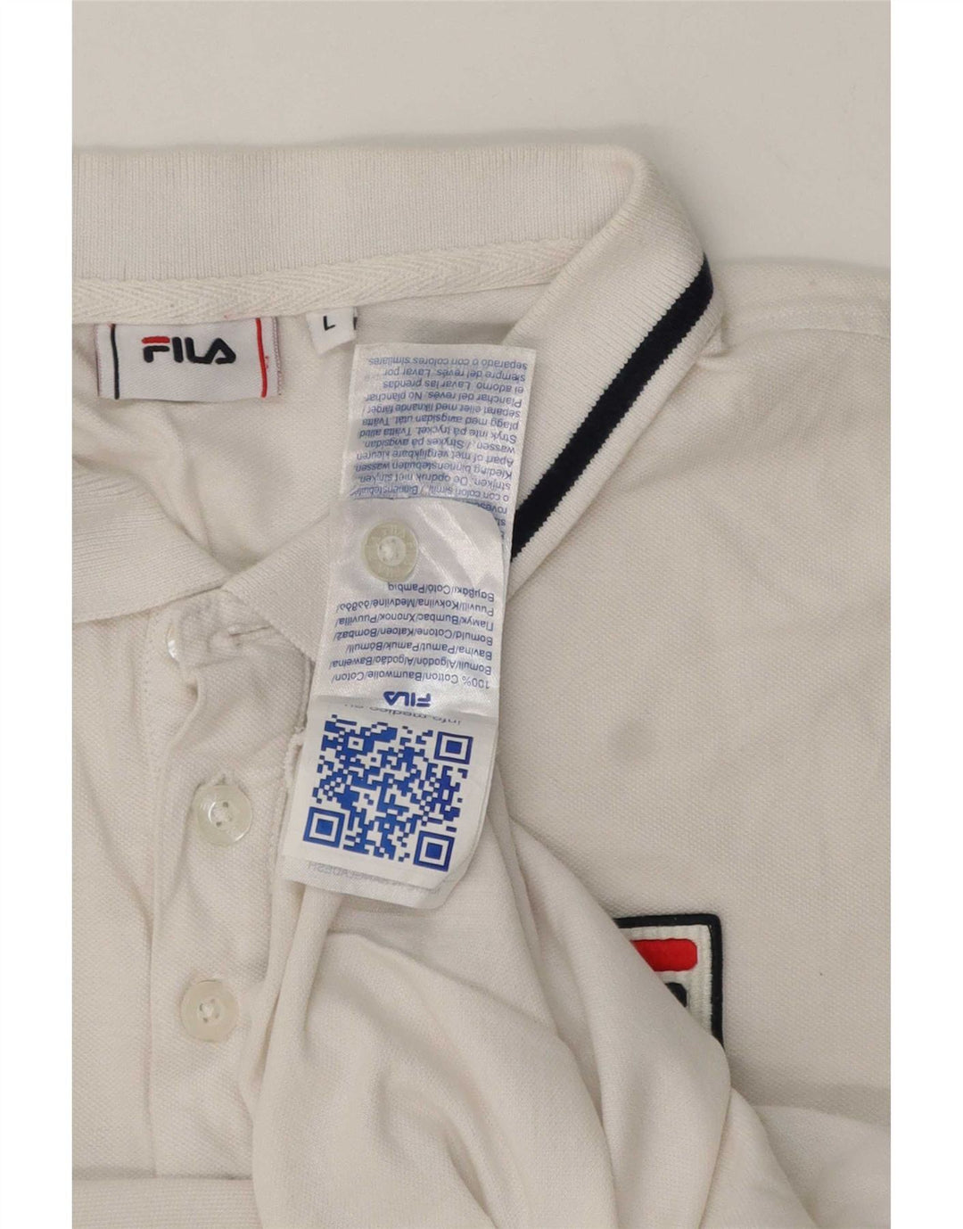 Męska koszulka polo Fila, duża, bawełniana w białe paski
