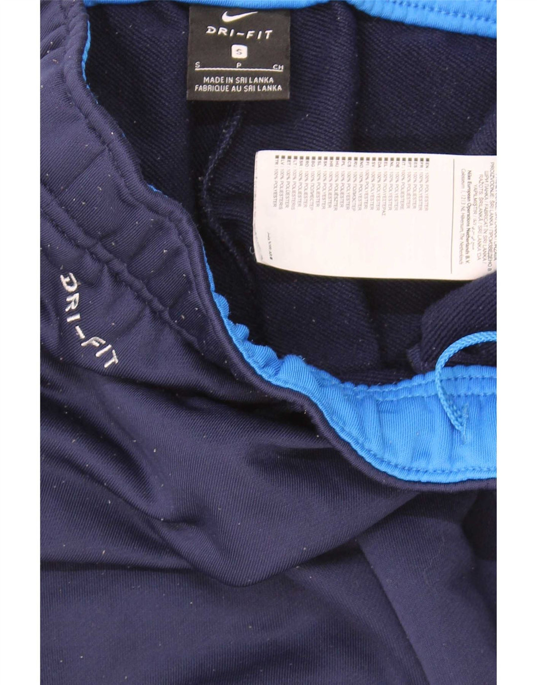 Męskie spodnie dresowe Nike Dri Fit, małe, granatowe, poliestrowe