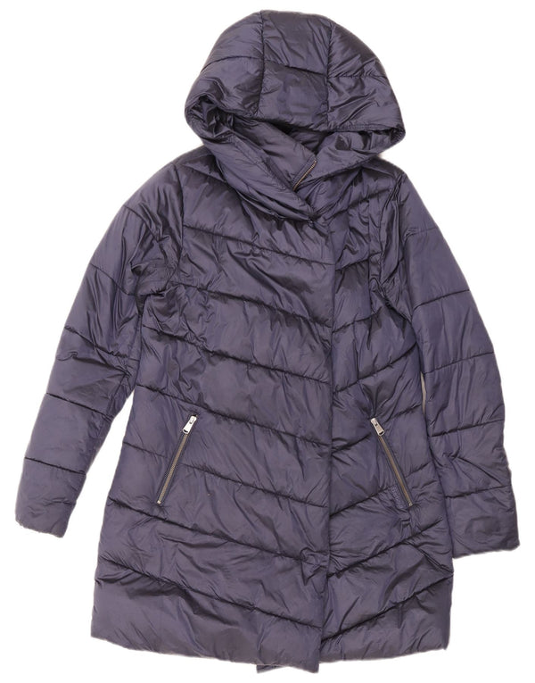 Damski płaszcz z kapturem, oversize, wyściełany Barbour UK 8, mały, granatowy
