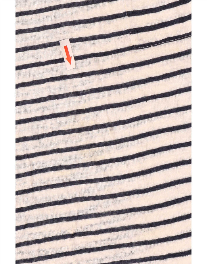 T-shirt damski Massimo Dutti Top UK 14 w średnie białe paski