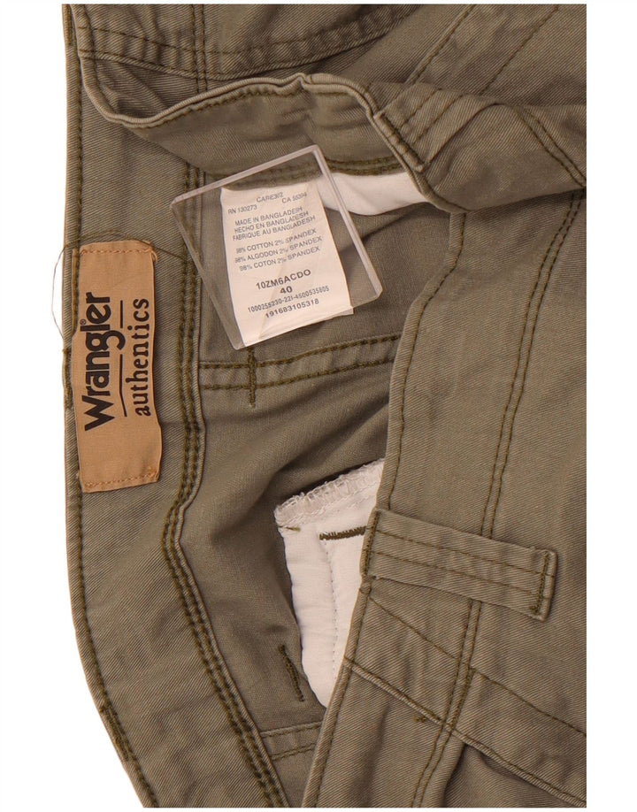Męskie spodenki cargo WRANGLER W40 XL, bawełna khaki