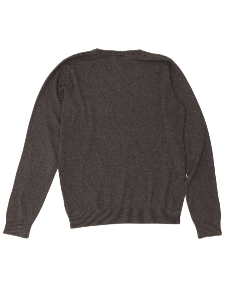 Marks & Spencer Chłopięcy sweter z dekoltem w kształcie litery V, 13-14 lat, szary, bawełniany