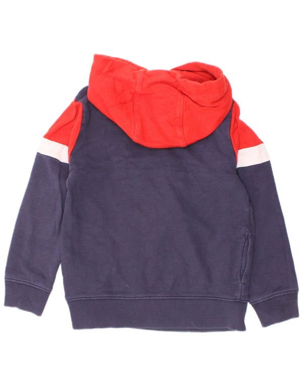 Chłopięcy sweter z kapturem Tommy Hilfiger z grafiką 3-4 lata, granatowy, z blokami kolorów