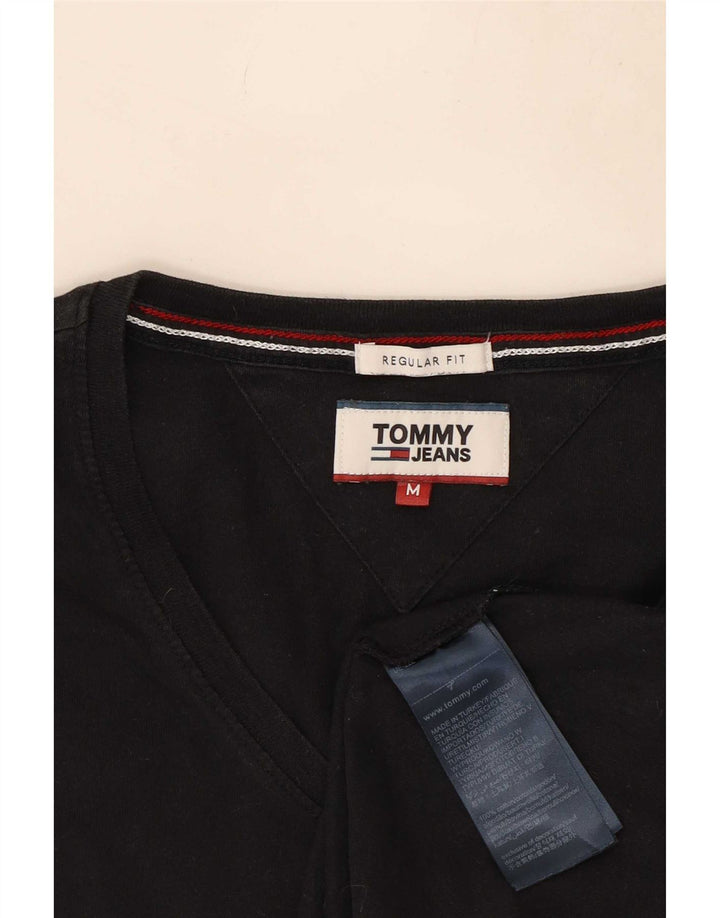 Męska koszulka T-shirt o regularnym kroju Tommy Hilfiger, średnia czarna bawełniana