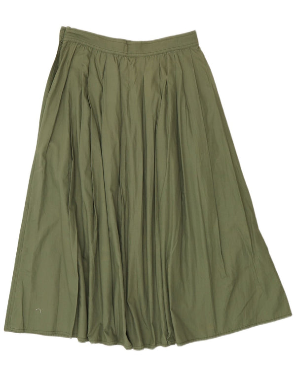 Czarna damska plisowana spódnica w kształcie litery A z wysokim stanem UK 12 Medium W26 Green