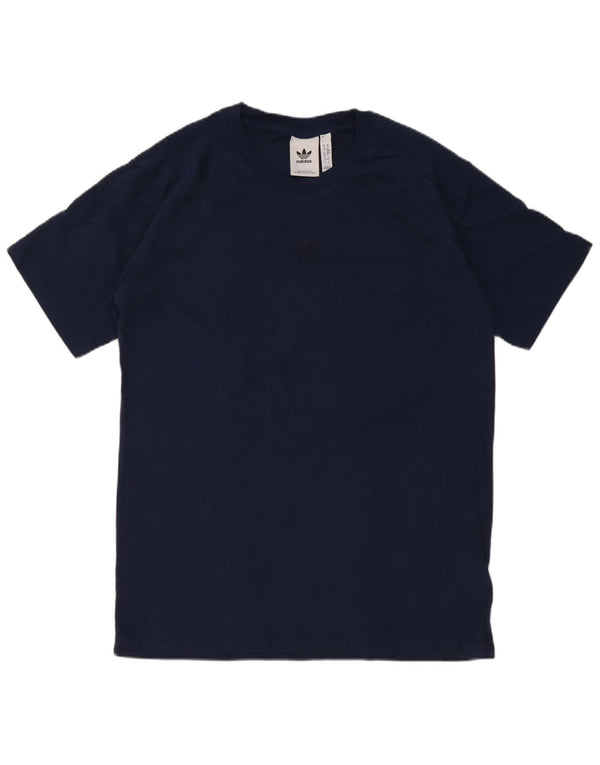 Adidas Męski T-Shirt Top Średni Granatowy Bawełniany