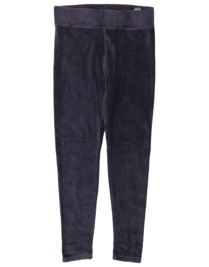 Legginsy damskie Marks & Spencer welurowe UK 12, średnie, granatowe, bawełniane