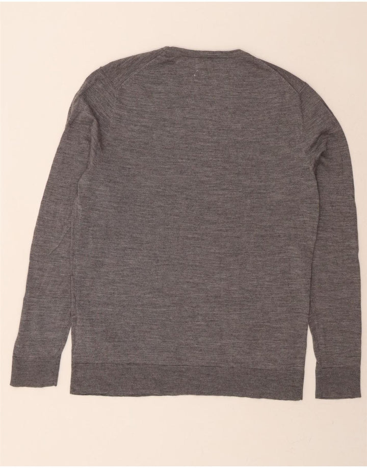 JACK & JONES Mens Crew Neck Jumper Sweater XL Grey Wool Vintage Jack & Jones and Second-Hand Jack & Jones from Messina Hembry 