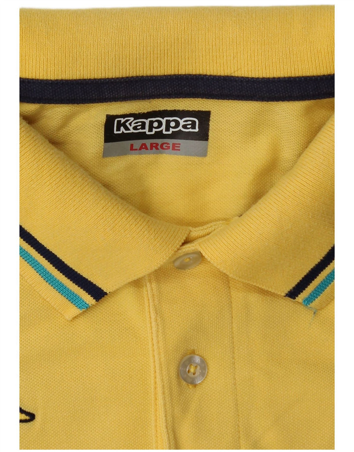 Męska koszulka polo Kappa, duża, żółta