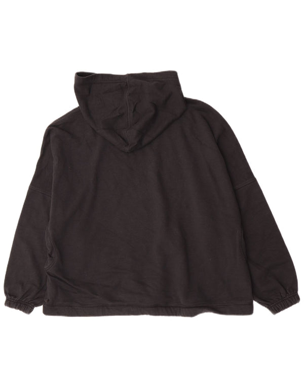 Damska bluza z kapturem Oversize Adidas UK 4/6 XS Czarna bawełna