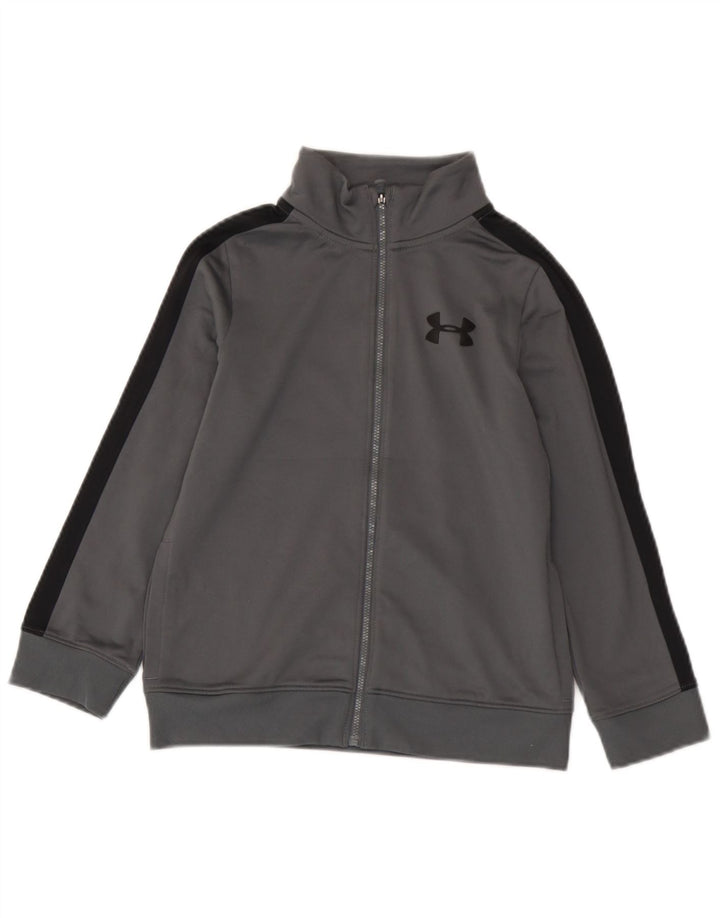 Chłopięca kurtka dresowa Under Armour 7-8 lat, mała, szara, z blokami kolorów