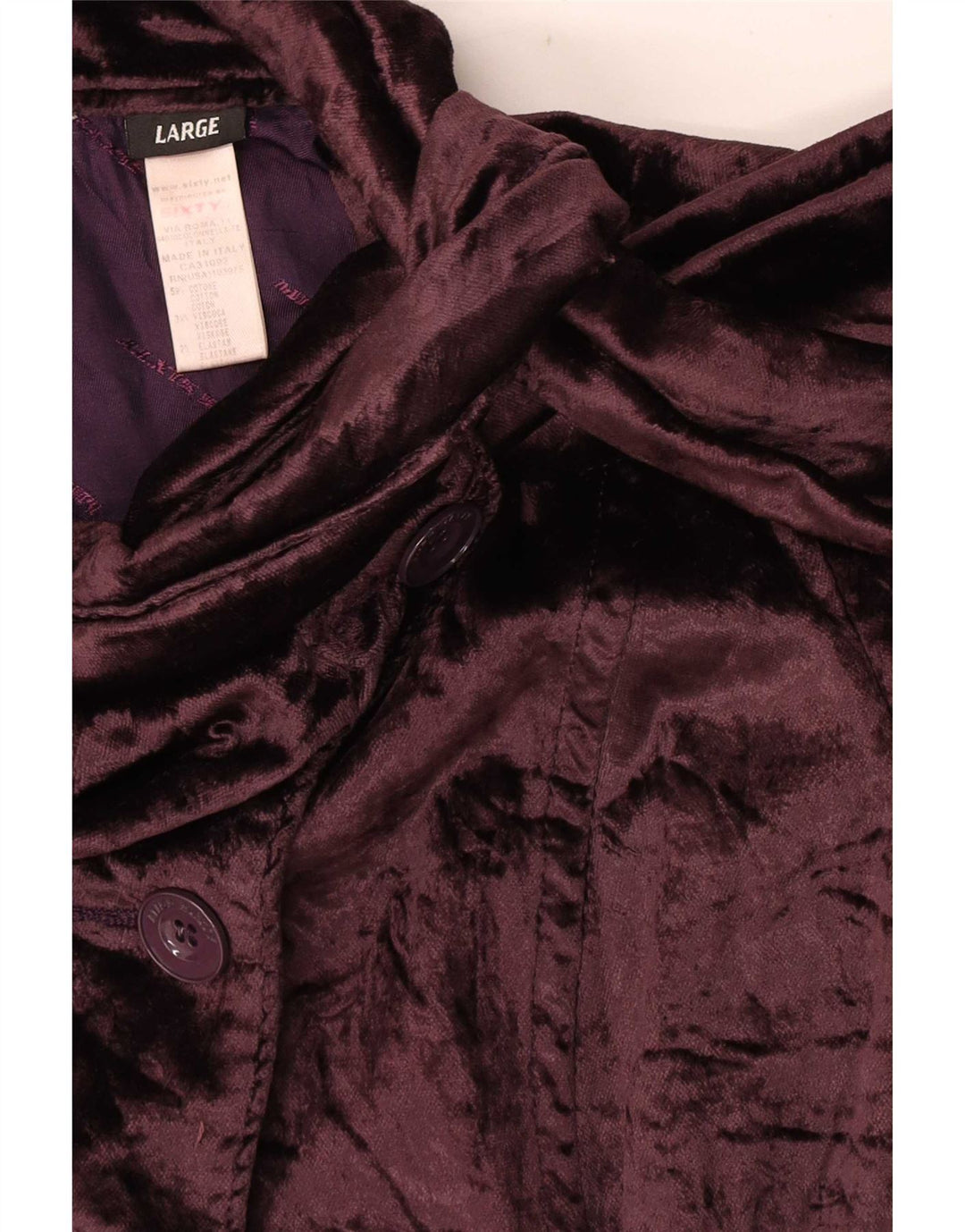 Damska kurtka bomberka Sixty Crop Velvet UK 14, duża, brązowa bawełna