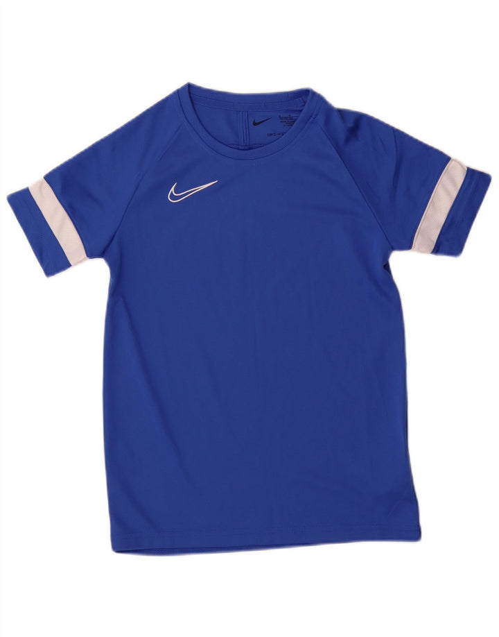 T-shirt chłopięcy Nike Dri Fit, 10-11 lat, średni niebieski, poliester z blokami kolorów