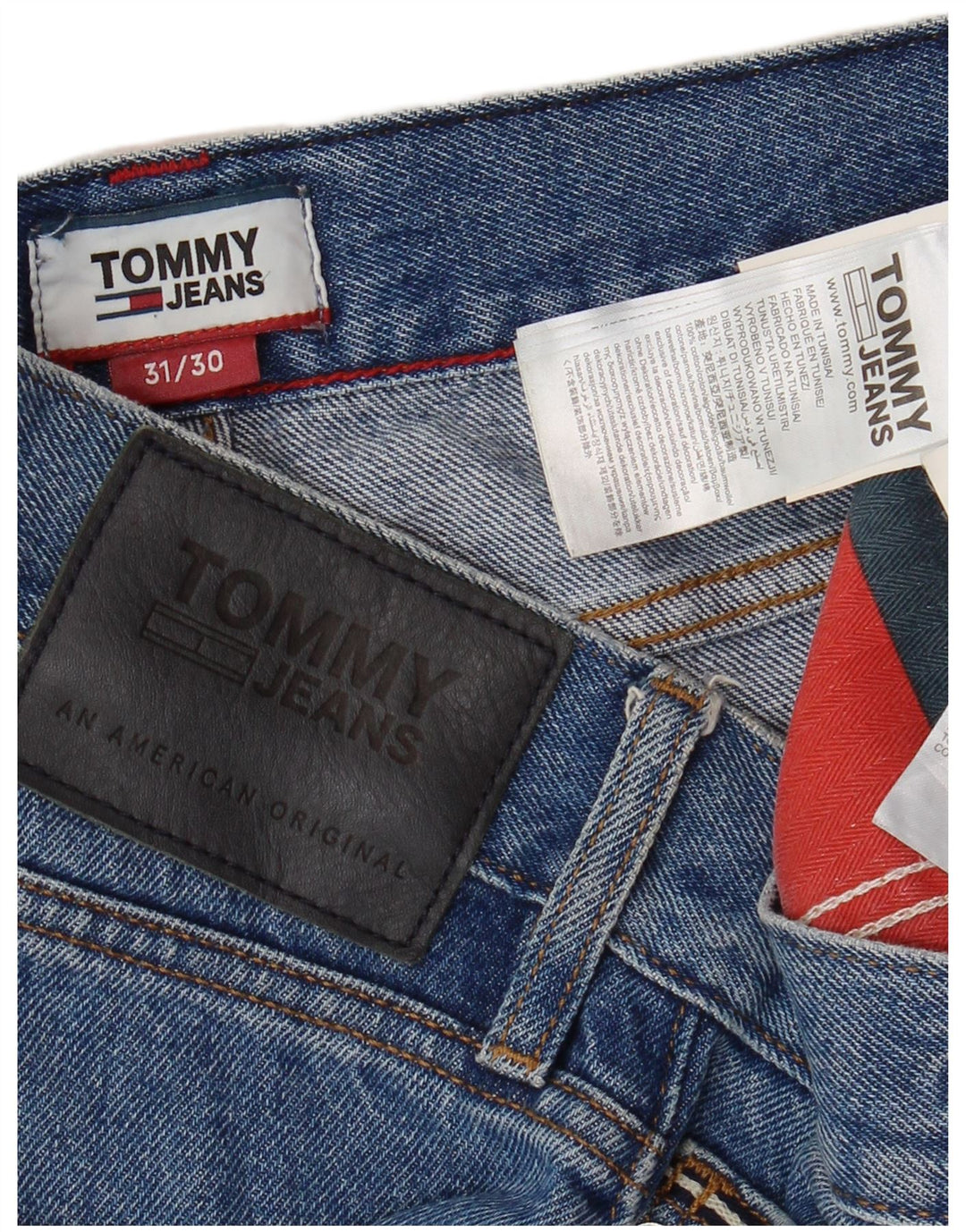 Męskie jeansy o luźnym kroju TOMMY HILFIGER W31 L25, niebieska bawełna