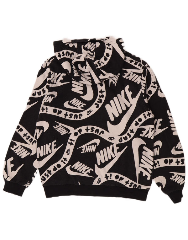 Chłopięca bluza z kapturem Nike z grafiką o regularnym kroju, 12-13 lat, duża, czarna, bawełniana