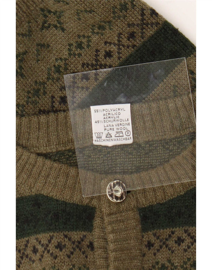 Sweter męski St. Peter Trachten, średni khaki, akryl Fair Isle