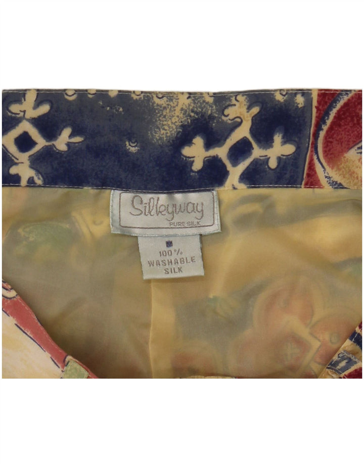Vintage damskie spodenki Chino W28 średni wielobarwny patchworkowy jedwab