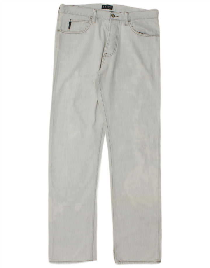 Męskie proste dżinsy Armani W34 L34 niebieskie