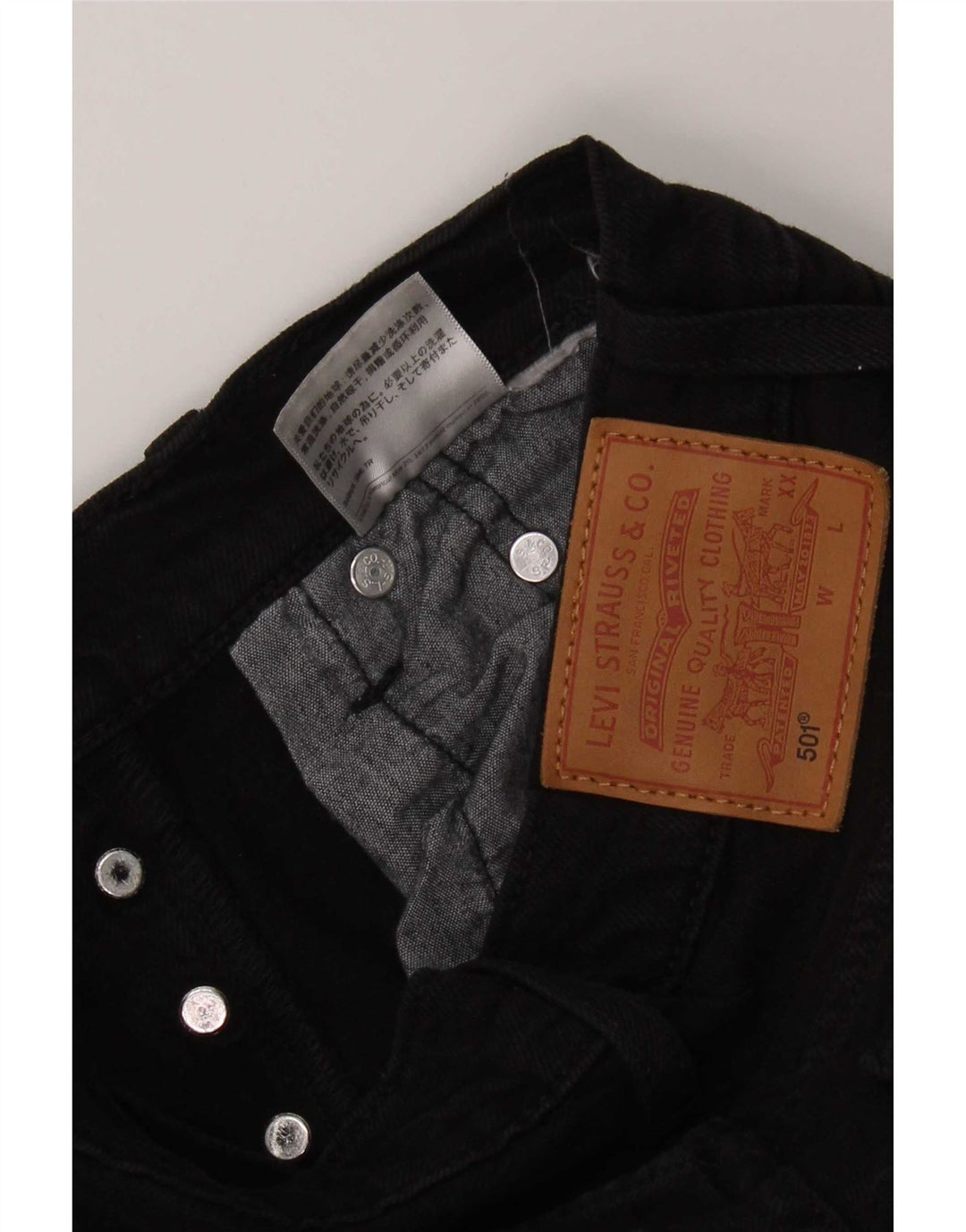 Damskie jeansy Levi's 501 Straight W24 L24 Czarne