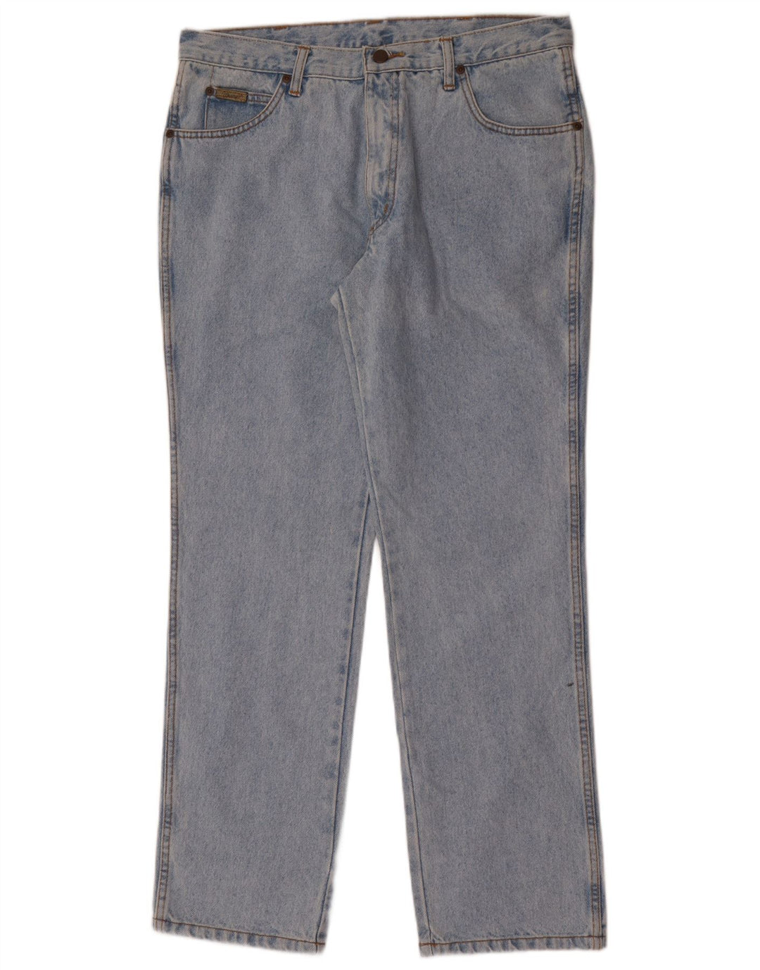 Wrangler Męskie Proste Dżinsy W36 L30 Niebieskie Bawełniane