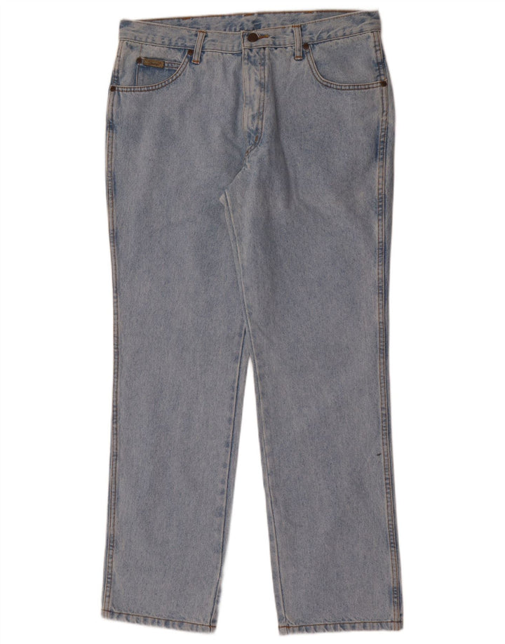 Wrangler Męskie Proste Dżinsy W36 L30 Niebieskie Bawełniane