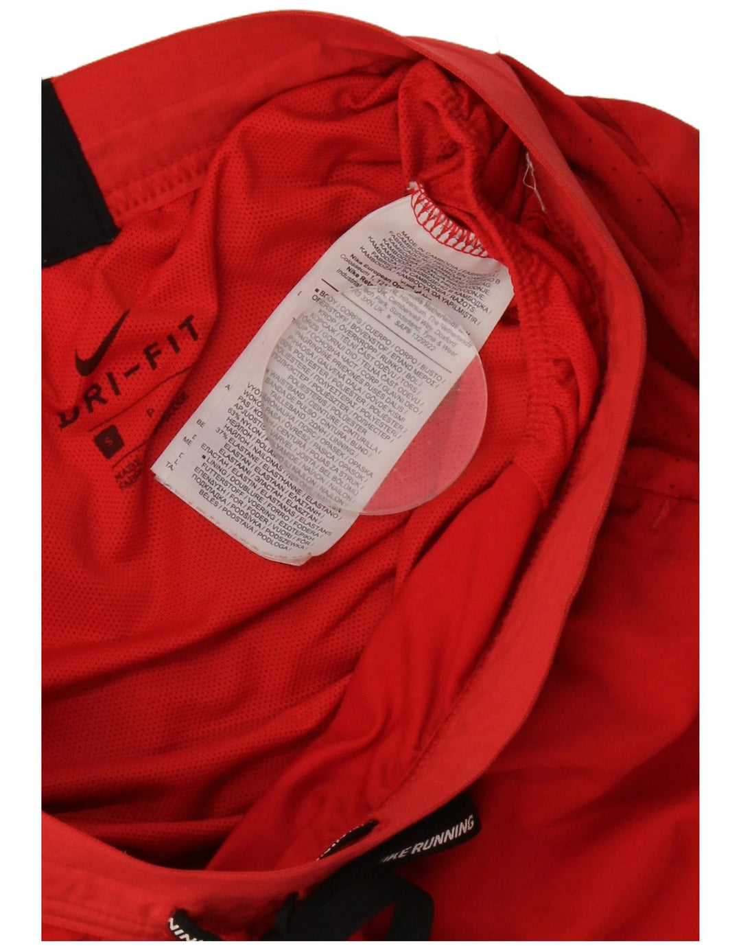 Damskie spodenki sportowe Nike Dri Fit UK 8, małe, czerwone, poliestrowe