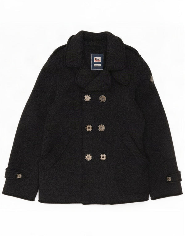 Płaszcz męski Pea IT 48 Medium Grey Wool Roy Rogers