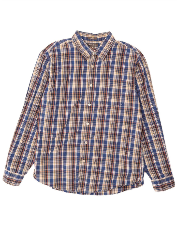 Koszula męska Eddie Bauer o klasycznym kroju, duża, bawełniana w niebieską kratkę