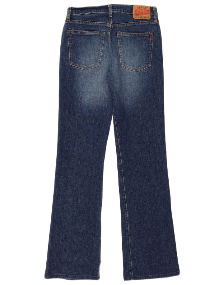 Damskie jeansy Bootcut Replay W30 L32 Niebieskie bawełniane