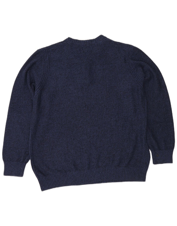 L.L.Bean Męski sweter zapinany na guziki, 2XL, granatowy, bawełniany w cętki