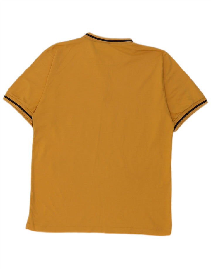 Męski T-shirt Levi's z zamkiem błyskawicznym, bawełniany, średniej wielkości, w kolorze żółtym