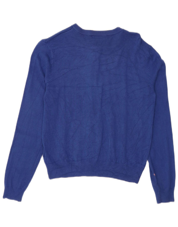 Marks & Spencer Krótki sweter damski UK 12 Średni niebieski wiskoza