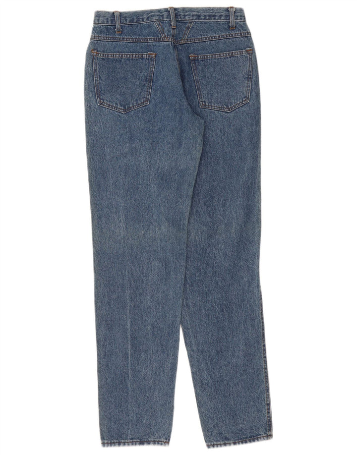Vintage damskie jeansy slim W30 L33 niebieskie