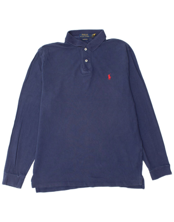 POLO RALPH LAUREN Męska koszulka polo slim fit, duża, granatowa